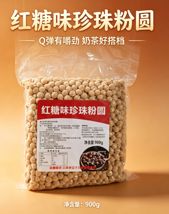 红糖味珍珠粉圆